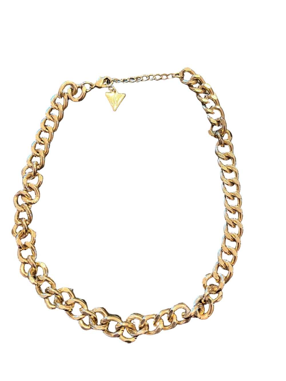 GUESS Gold-Tone Chunky Curb Chain Choker Necklace